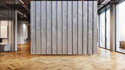 grey wood weathered fence background wooden plank lines Wall mural