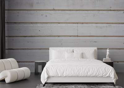 weathered grey wood washed background white wooden abstract texture painted Wall mural