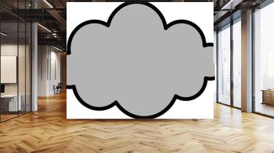 お天気アイコン（雲, 曇り）weather icon（cloud, cloudy）
 Wall mural