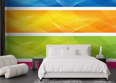 abstract design in 4 colors Wall mural