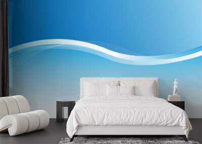 Hintergrund Blau mit Illustration Wall mural