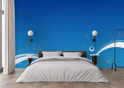 under water design blue Wall mural