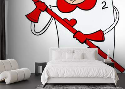 Playing card soldier from Alice in Wonderland Wall mural