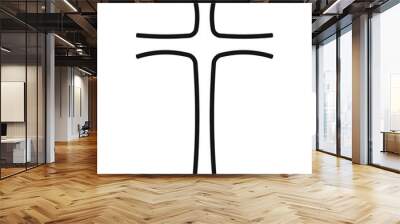 Christian Cross Icon In Trendy Design Vector Eps 10 Wall mural