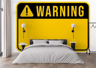 Blank Warning Sign Template Vector Illustration Wall mural