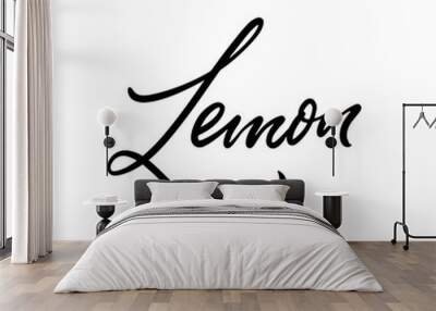 Handwritten script featuring the word Lemon in elegant and stylish typography Wall mural