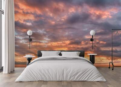 Colorful Tropical Sunrises and Sunsets - OcuDrone Aerial Sky Images Wall mural