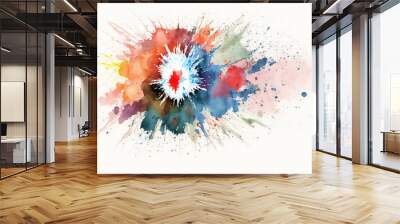 farbenfrohe pastell wasserfarben Explosion Hintergrund Wall mural