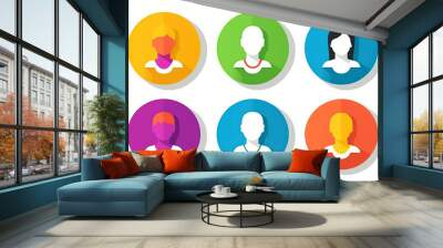 Characters, Persona for user research, vector avatar, many faces - Generative AI Wall mural