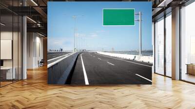 blank billboard or road sign Wall mural