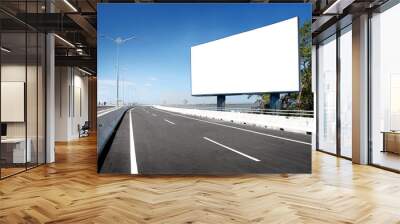 blank billboard or road sign Wall mural