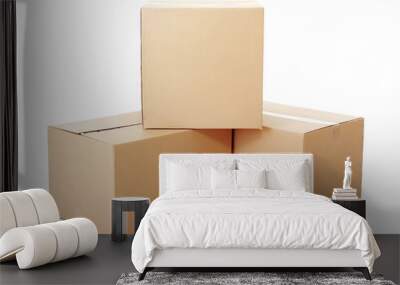 piles of cardboard boxes Wall mural