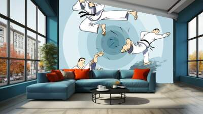 Martial arts - karate toons #2 Wall mural