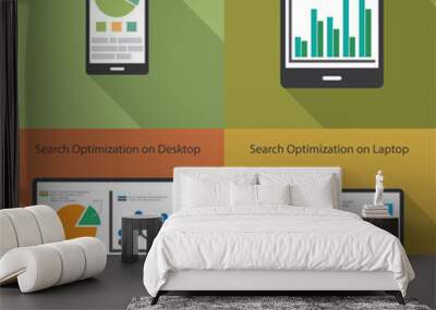 website analytics and seo data analysis concept. Wall mural