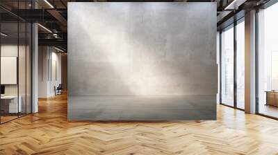 plain solid concrete wall and floor with sunlight and shadow. background template Wall mural