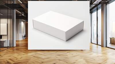 postal white cardboard box on white background for mockup Wall mural