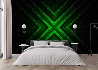 Abstract green x background Wall mural