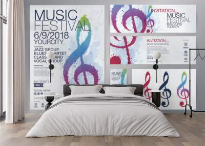 Idea of designs for music events. Wall mural