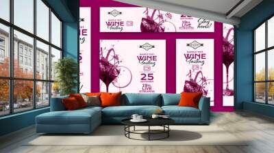 wine-tasting-banners-formats-liquid-splash-wineglass Wall mural