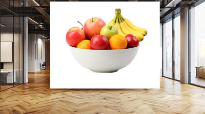 kitchen fruit bowl, isolated on a white background. Wall mural