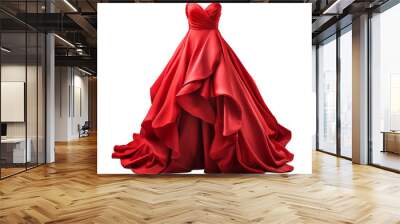 red dress isolated on white background Wall mural