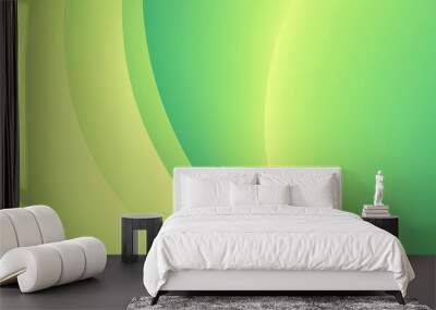 Green Wave Design: A captivating and futuristic abstract background with vibrant green hues, dynamic waves, and intricate patterns, perfect for business and artistic projects Wall mural