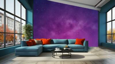 abstract starry Space background with shining stars stardust and nebula. Realistic galaxy with milky way and planet background Wall mural