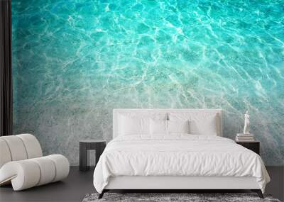 beautiful tropical turquoise clear sea water surface Wall mural