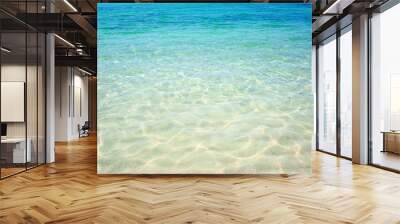 beautiful tropical turquoise clear sea water surface Wall mural