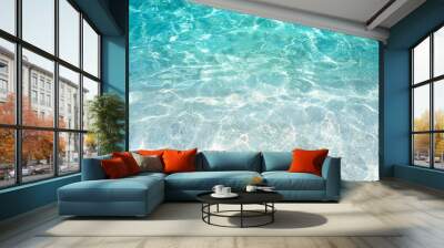 beautiful tropical turquoise clear sea water surface Wall mural