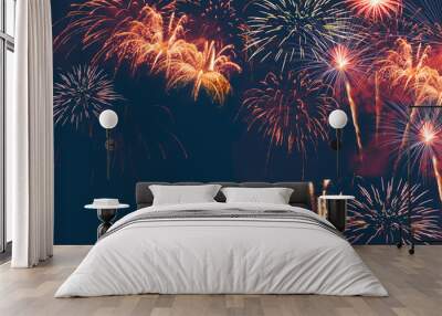 fireworks abstract background for celebration Wall mural