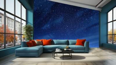 Night sky with clouds fullly with the star Wall mural