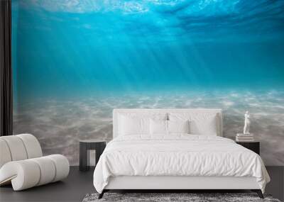 Tropical underwater ocean blue background Wall mural