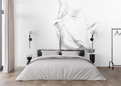 Black smoke on white background Wall mural