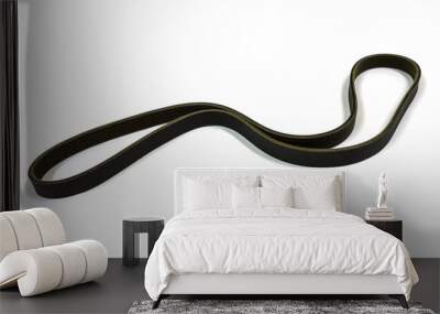 New drive belt on white background, Isolated, V-shaped belt. Wall mural