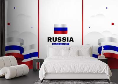 Russia National Day Background Event Wall mural