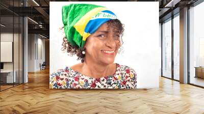 Portrait of mature, smiling Brazilian Wall mural