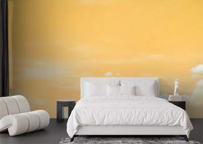 White clouds in the yellow sky at morning

 Wall mural