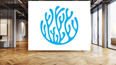 Coral seaweed logo design icon symbol vector illustration. Wall mural