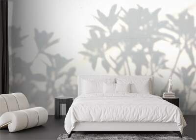 abstract wall image with tree leaf silhouette background. Wall mural