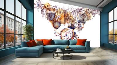 architecture and time Wall mural