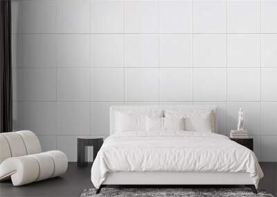 White tile wall texture for the decoration of the bedroom . Wall mural