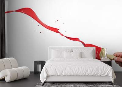 red paint splash Wall mural