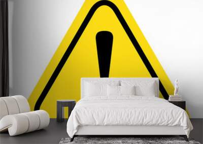 Hazard warning attention sign vector Wall mural