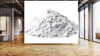 A pile of flour isolated on white background Wall mural