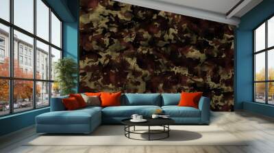 
army camouflage background, forest design, hunting textile pattern Wall mural