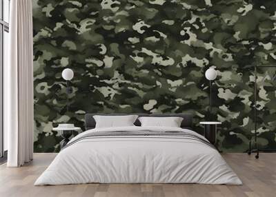 
army camouflage background, modern urban design, fabric texture, dirty print Wall mural