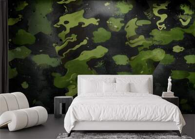 
army camouflage background fabric texture, modern military pattern Wall mural