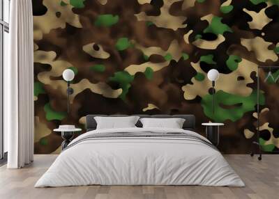 Army camouflage background modern forest hunting design Wall mural