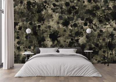 
Camouflage army texture modern green brown black background Wall mural